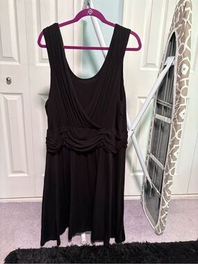 Lane Bryant Black Sleeveless V-Neck Draped Waist Dress Size 22/24